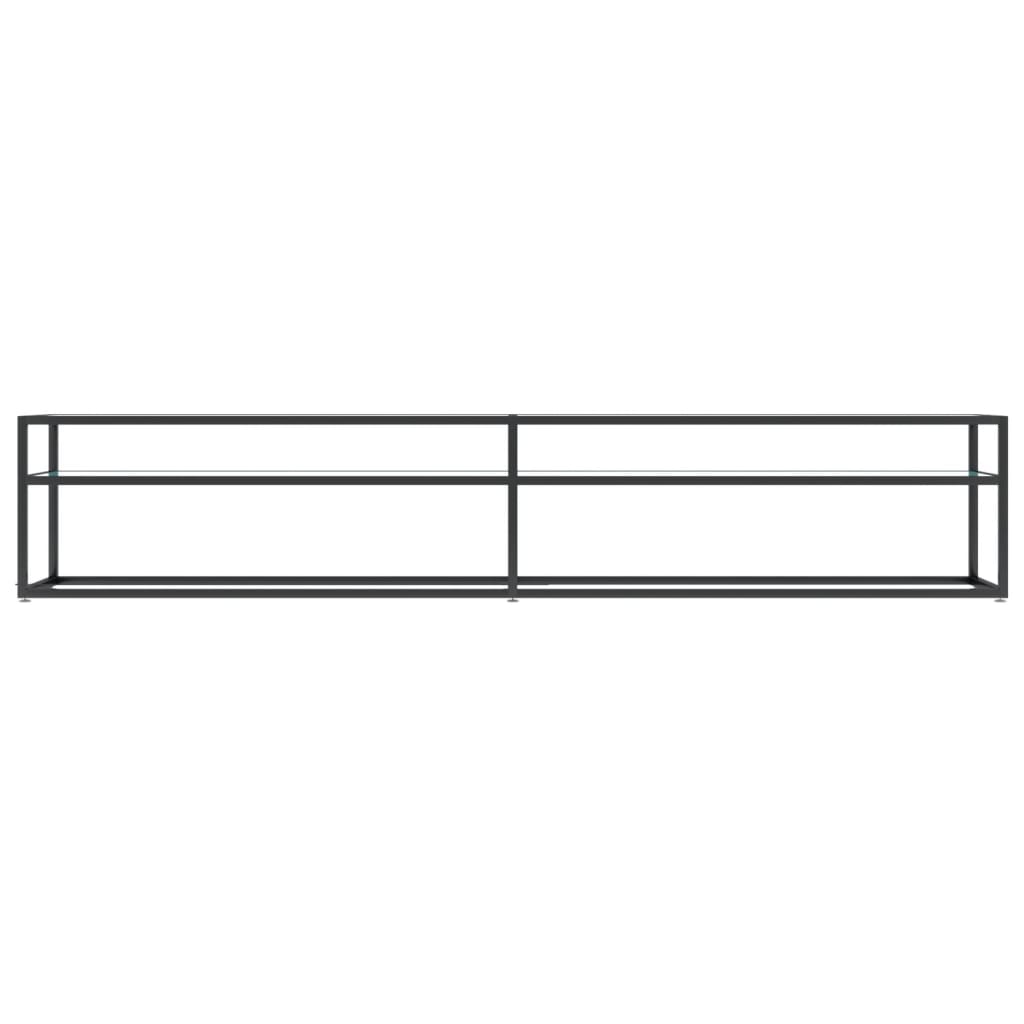 vidaXL Comodă TV, marmură albă, 220x40x40,5 cm, sticlă securizată vidaXL Comodă TV, marmură albă, 220x40x40,5 cm, sticlă securizată