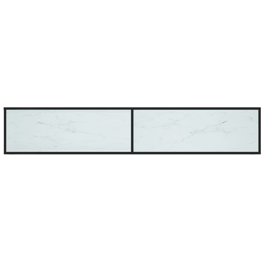 vidaXL Comodă TV, marmură albă, 220x40x40,5 cm, sticlă securizată vidaXL Comodă TV, marmură albă, 220x40x40,5 cm, sticlă securizată