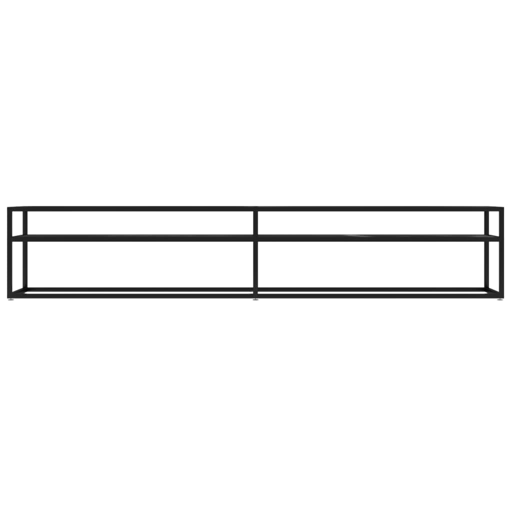 vidaXL Comodă TV, marmură neagră, 220x40x40,5 cm, sticlă securizată vidaXL Comodă TV, marmură neagră, 220x40x40,5 cm, sticlă securizată