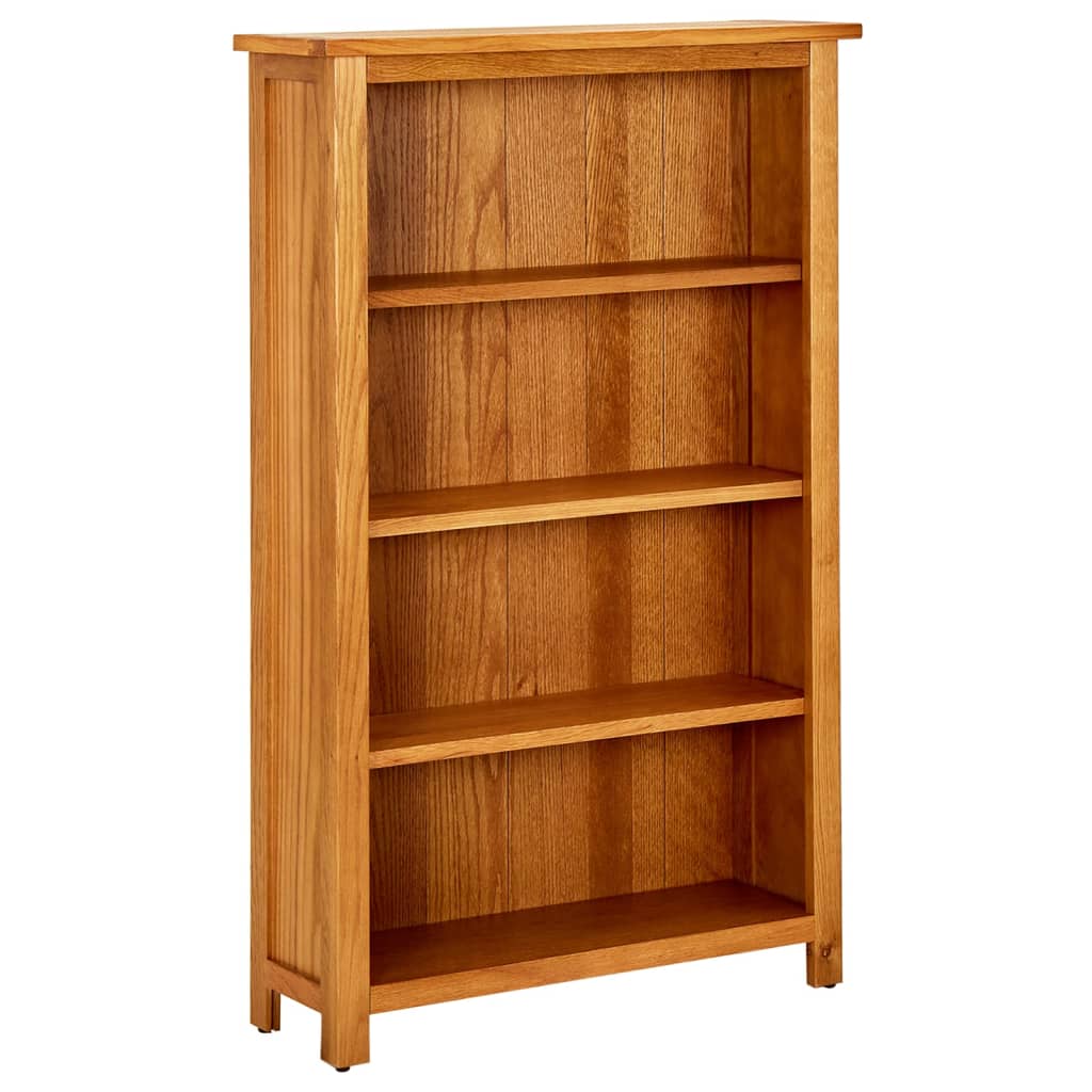 vidaXL Bibliotecă cu 4 rafturi, 70x22x110 cm, lemn masiv de stejar vidaXL Bibliotecă cu 4 rafturi, 70x22x110 cm, lemn masiv de stejar