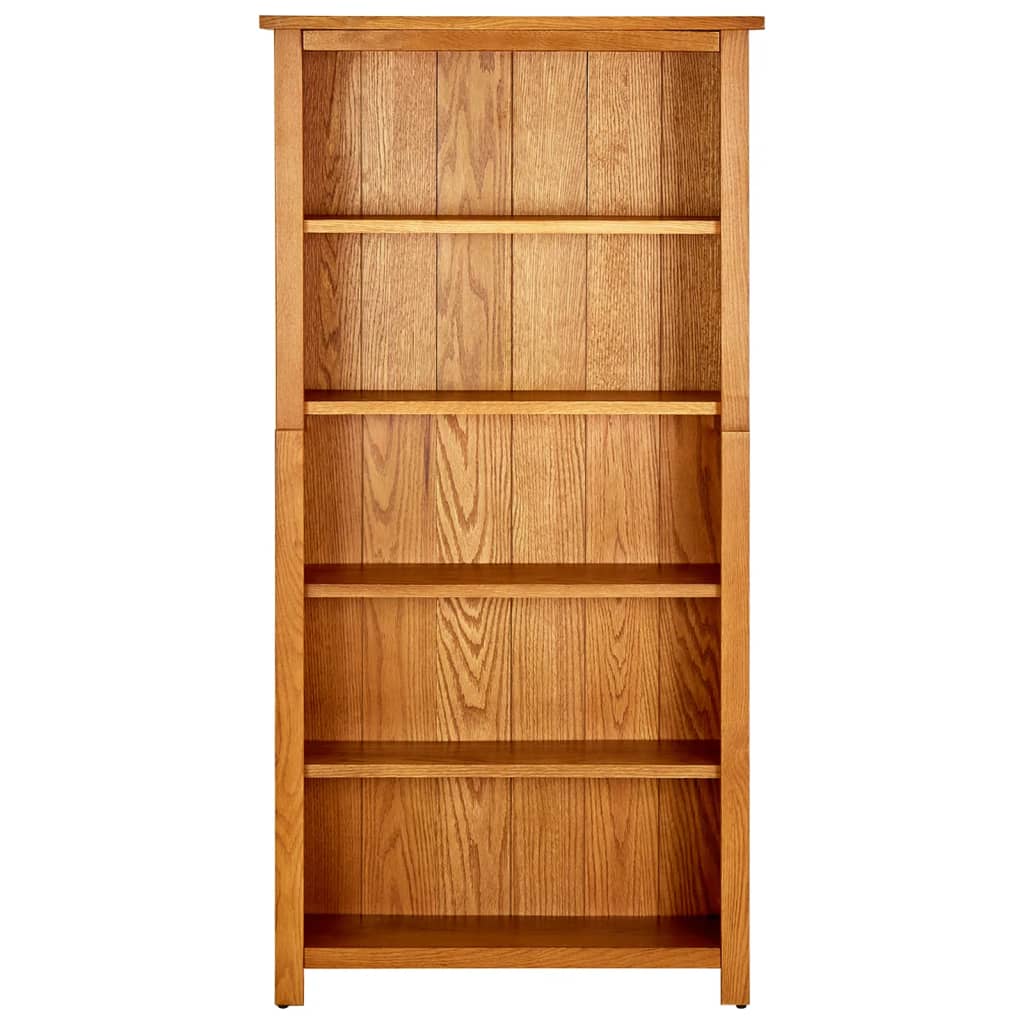 vidaXL Bibliotecă cu 5 rafturi, 70x22x140 cm, lemn masiv de stejar vidaXL Bibliotecă cu 5 rafturi, 70x22x140 cm, lemn masiv de stejar