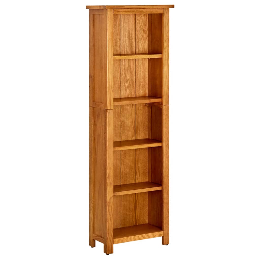 vidaXL Bibliotecă cu 5 rafturi, 45x22x140 cm, lemn masiv de stejar vidaXL Bibliotecă cu 5 rafturi, 45x22x140 cm, lemn masiv de stejar