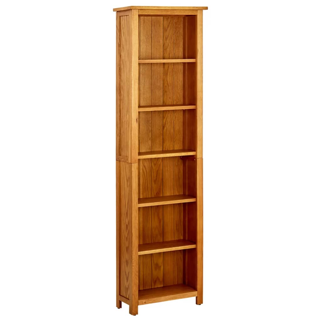 vidaXL Bibliotecă cu 6 rafturi, 52x22x180 cm, lemn masiv de stejar vidaXL Bibliotecă cu 6 rafturi, 52x22x180 cm, lemn masiv de stejar
