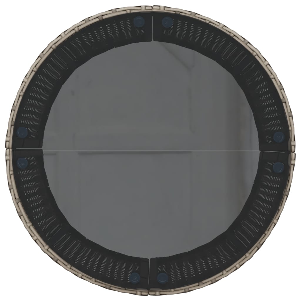 vidaXL Canapea de grădină cu perne, semi-rotundă, gri, poliratan vidaXL Canapea de grădină cu perne, semi-rotundă, gri, poliratan