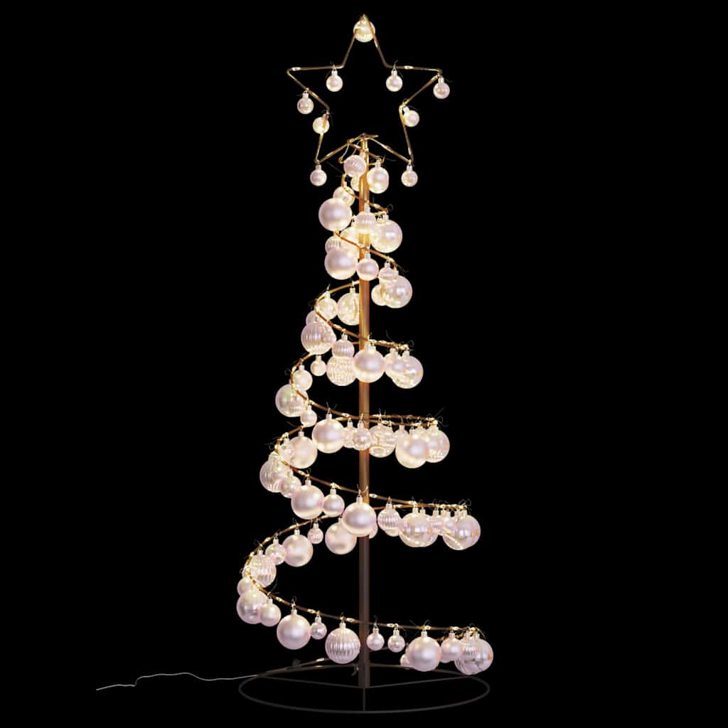 vidaXL Pom de Crăciun cu LED-uri 80 LED-uri alb cald 120 cm