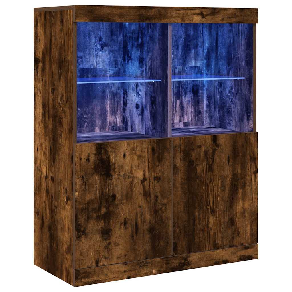 vidaXL Dulap, stejar fumuriu, 81x37x100 cm, lemn compozit vidaXL Dulap, stejar fumuriu, 81x37x100 cm, lemn compozit
