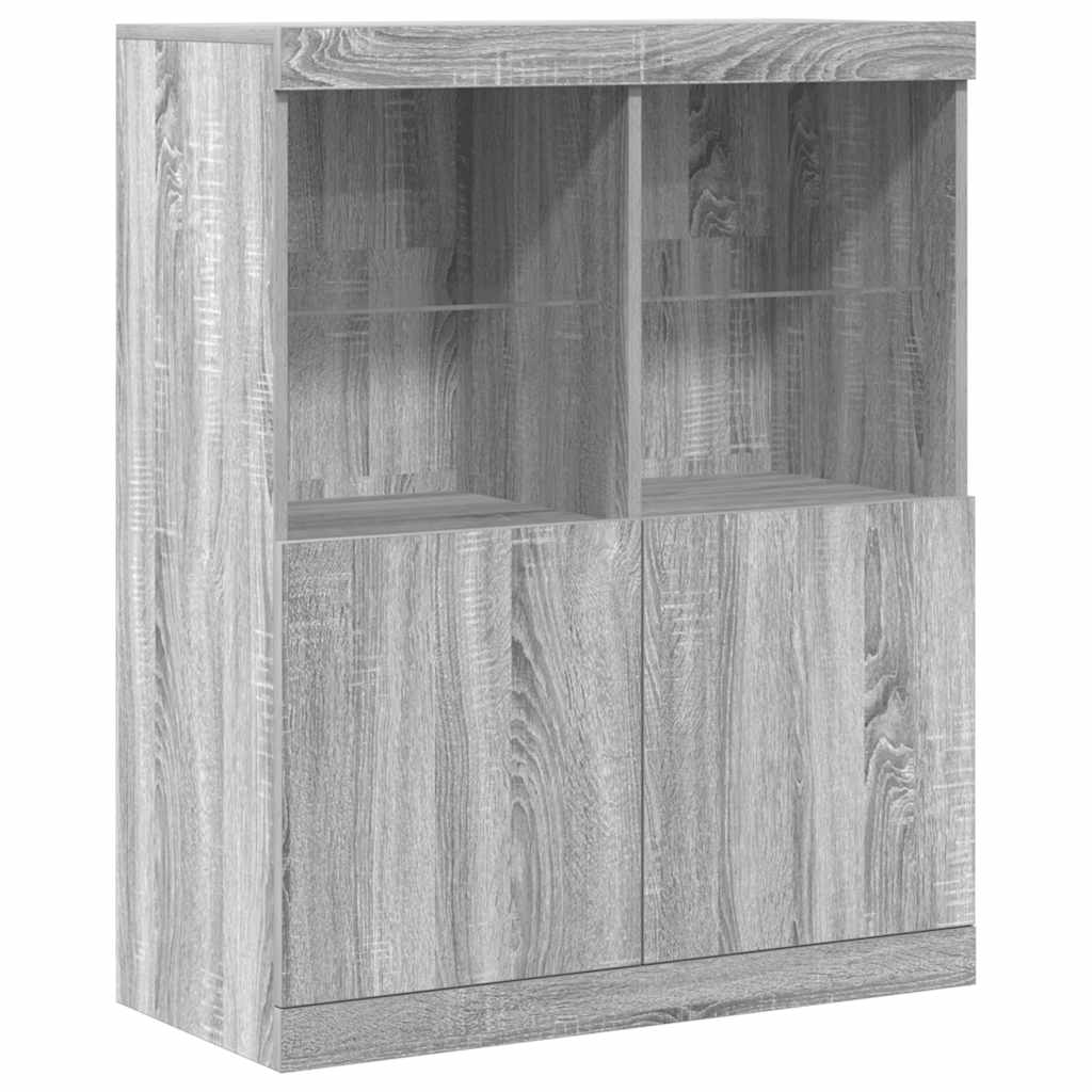 vidaXL Bufetă gri Sonoma 81x37x100 cm din lemn prelucrat