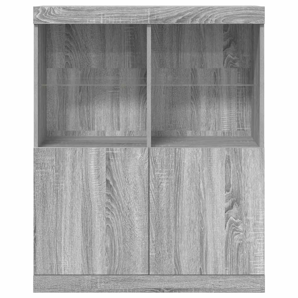 vidaXL Bufetă gri Sonoma 81x37x100 cm din lemn prelucrat