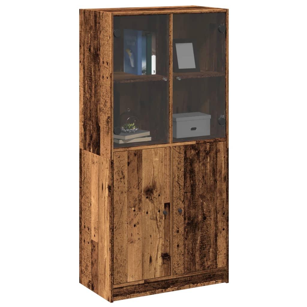 vidaXL Dulap înalt cu uși, lemn vechi, 68x37x142 cm, lemn prelucrat vidaXL Dulap înalt cu uși, lemn vechi, 68x37x142 cm, lemn prelucrat