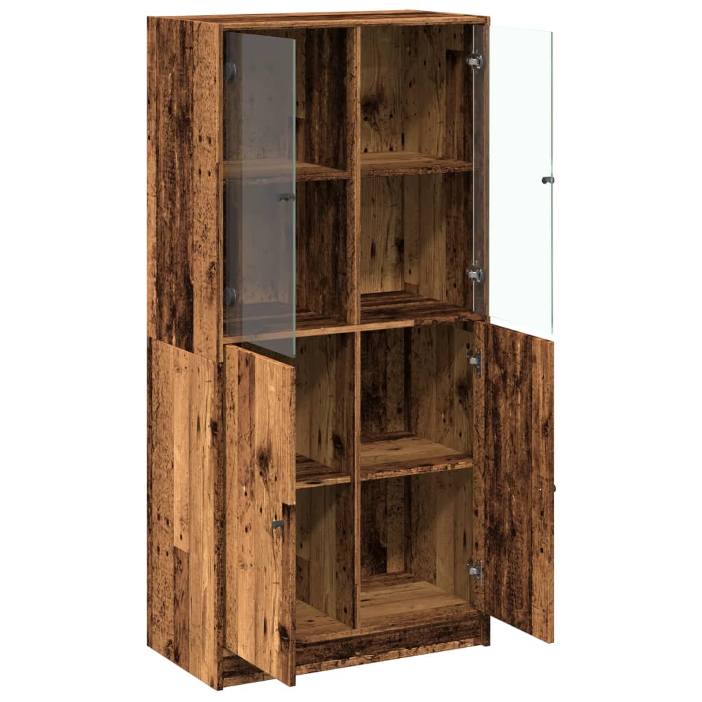 vidaXL Dulap înalt cu uși, lemn vechi, 68x37x142 cm, lemn prelucrat vidaXL Dulap înalt cu uși, lemn vechi, 68x37x142 cm, lemn prelucrat