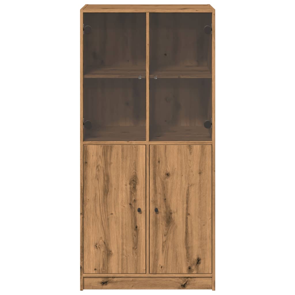 vidaXL Dulap înalt cu uși stejar artizanal 68x37x142 cm lemn prelucrat vidaXL Dulap înalt cu uși stejar artizanal 68x37x142 cm lemn prelucrat