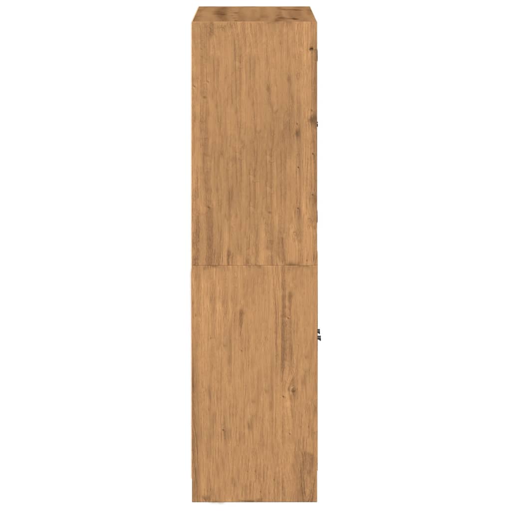 vidaXL Dulap înalt cu uși stejar artizanal 68x37x142 cm lemn prelucrat vidaXL Dulap înalt cu uși stejar artizanal 68x37x142 cm lemn prelucrat