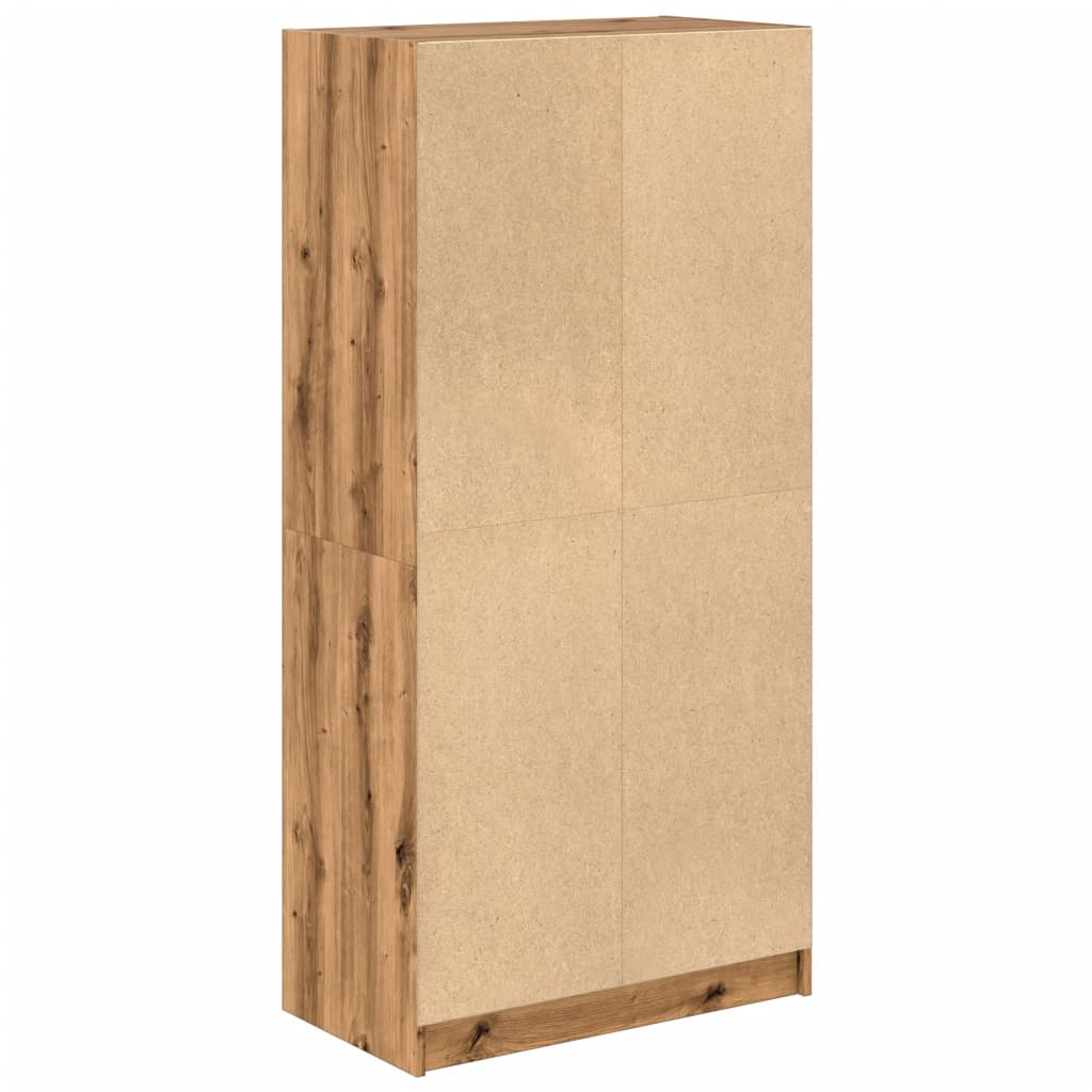 vidaXL Dulap înalt cu uși stejar artizanal 68x37x142 cm lemn prelucrat vidaXL Dulap înalt cu uși stejar artizanal 68x37x142 cm lemn prelucrat