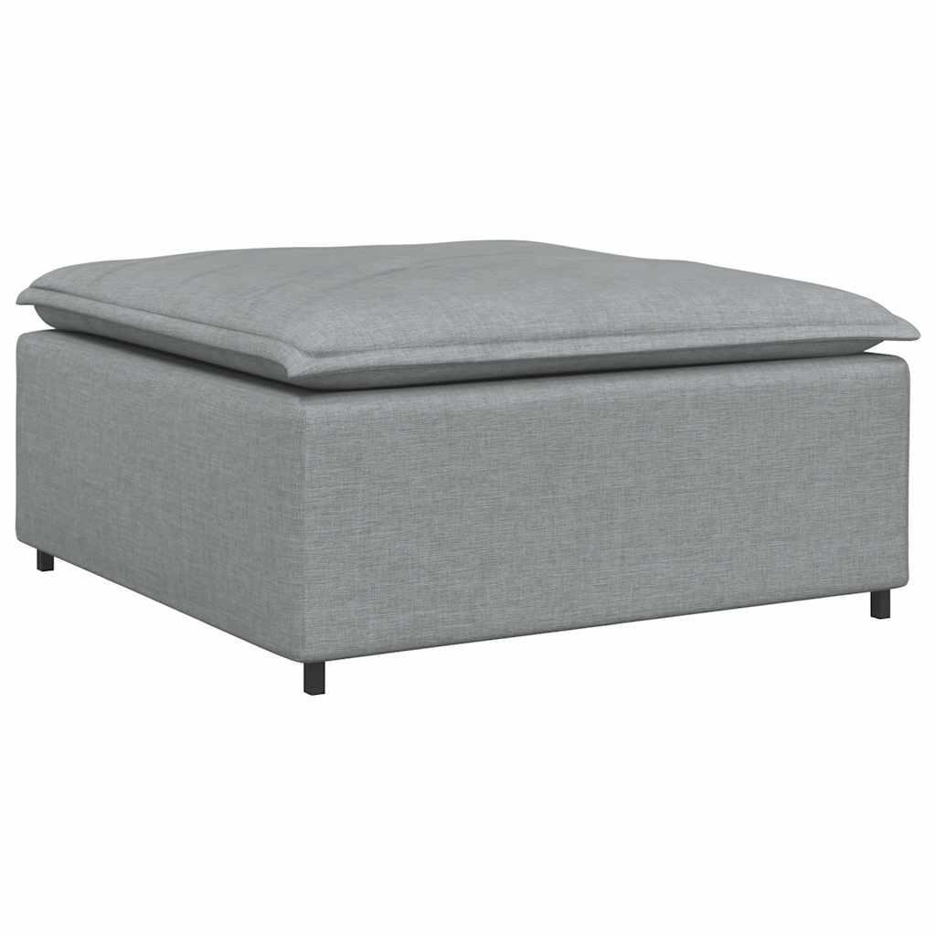 vidaXL Canapea modulară cu taburet și perne, gri deschis vidaXL Canapea modulară cu taburet și perne, gri deschis
