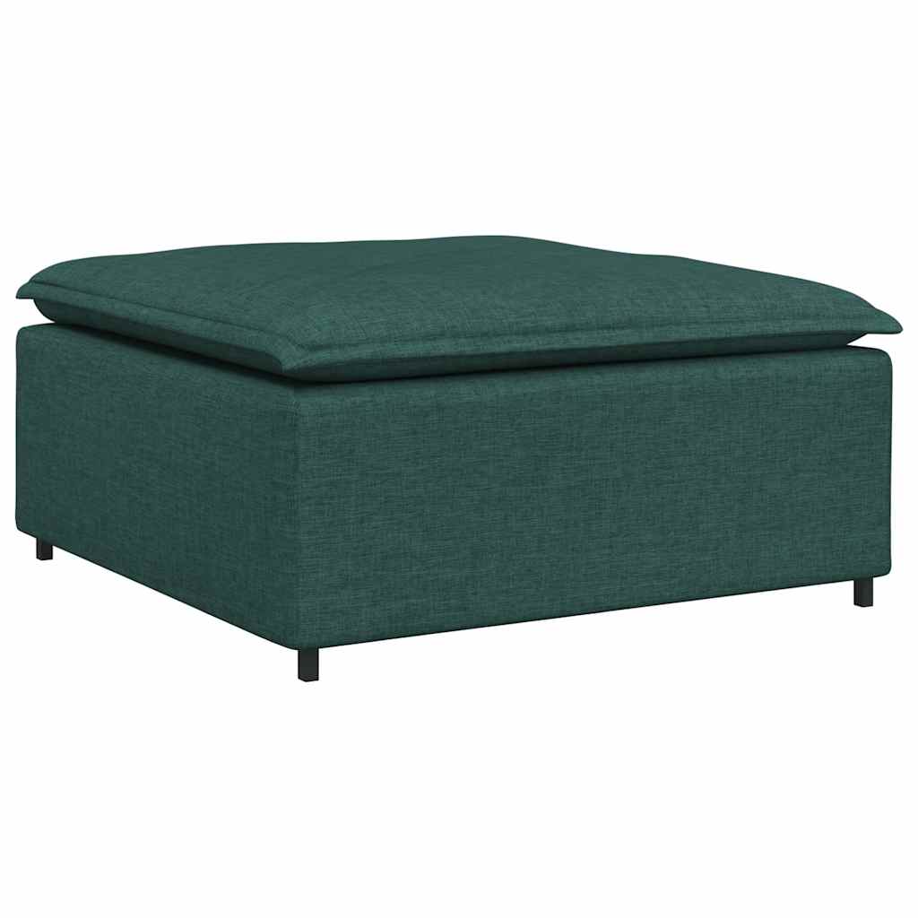 vidaXL Canapea modulară cu taburet și perne, verde închis vidaXL Canapea modulară cu taburet și perne, verde închis