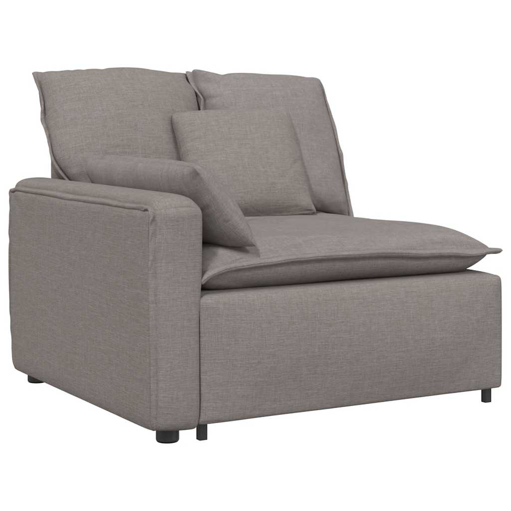 vidaXL Canapea modulară cu taburet și perne, gri taupe vidaXL Canapea modulară cu taburet și perne, gri taupe