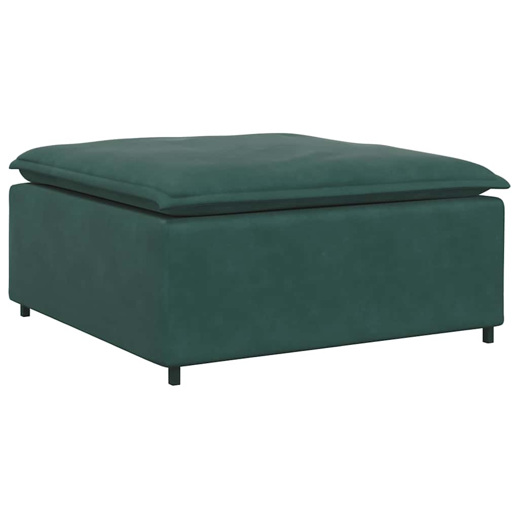 vidaXL Canapea modulară cu taburet și perne, verde închis vidaXL Canapea modulară cu taburet și perne, verde închis