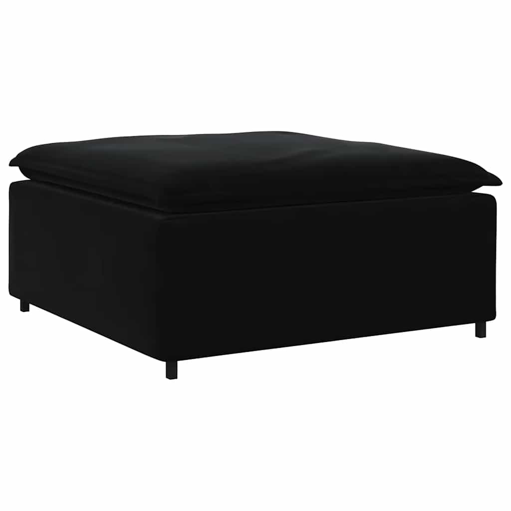 vidaXL Canapea modulară cu taburet și perne, negru