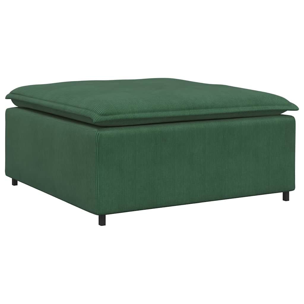 vidaXL Canapea modulară cu taburet și perne, verde închis vidaXL Canapea modulară cu taburet și perne, verde închis