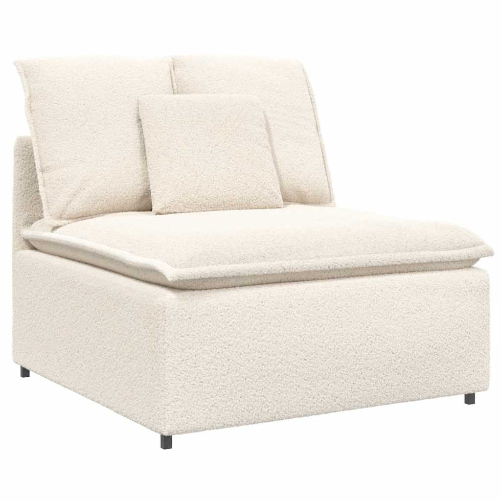 vidaXL Canapea modulară cu taburet și perne, crem vidaXL Canapea modulară cu taburet și perne, crem
