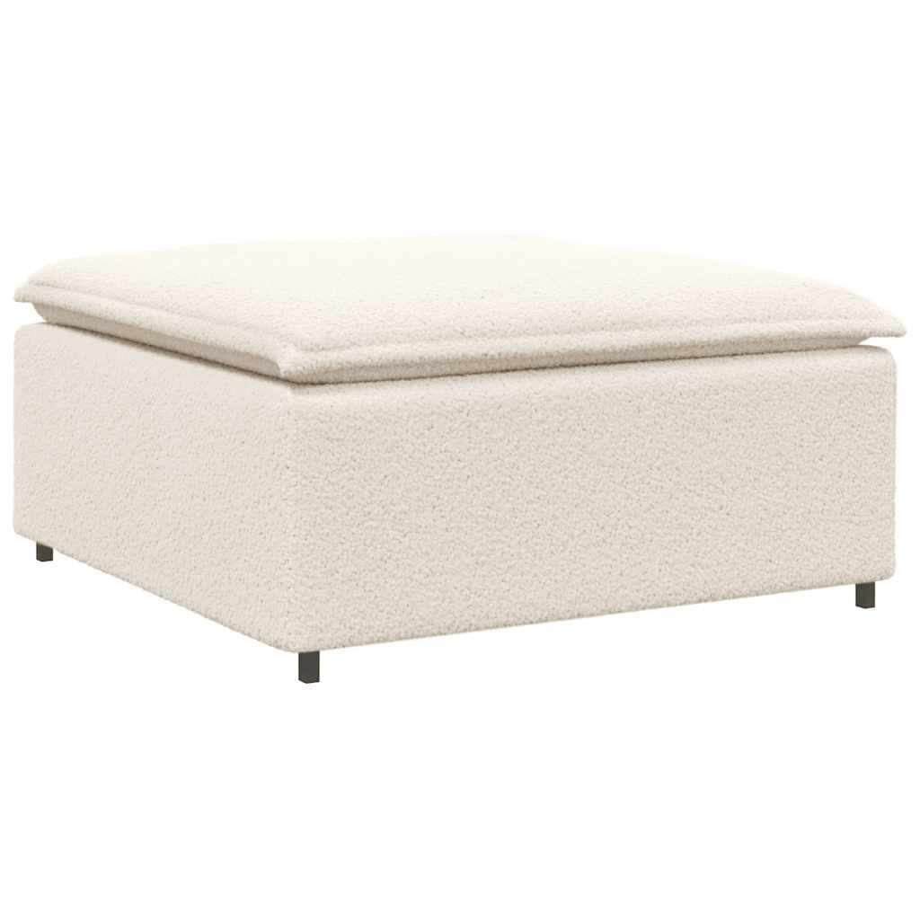 vidaXL Canapea modulară cu taburet și perne, crem vidaXL Canapea modulară cu taburet și perne, crem