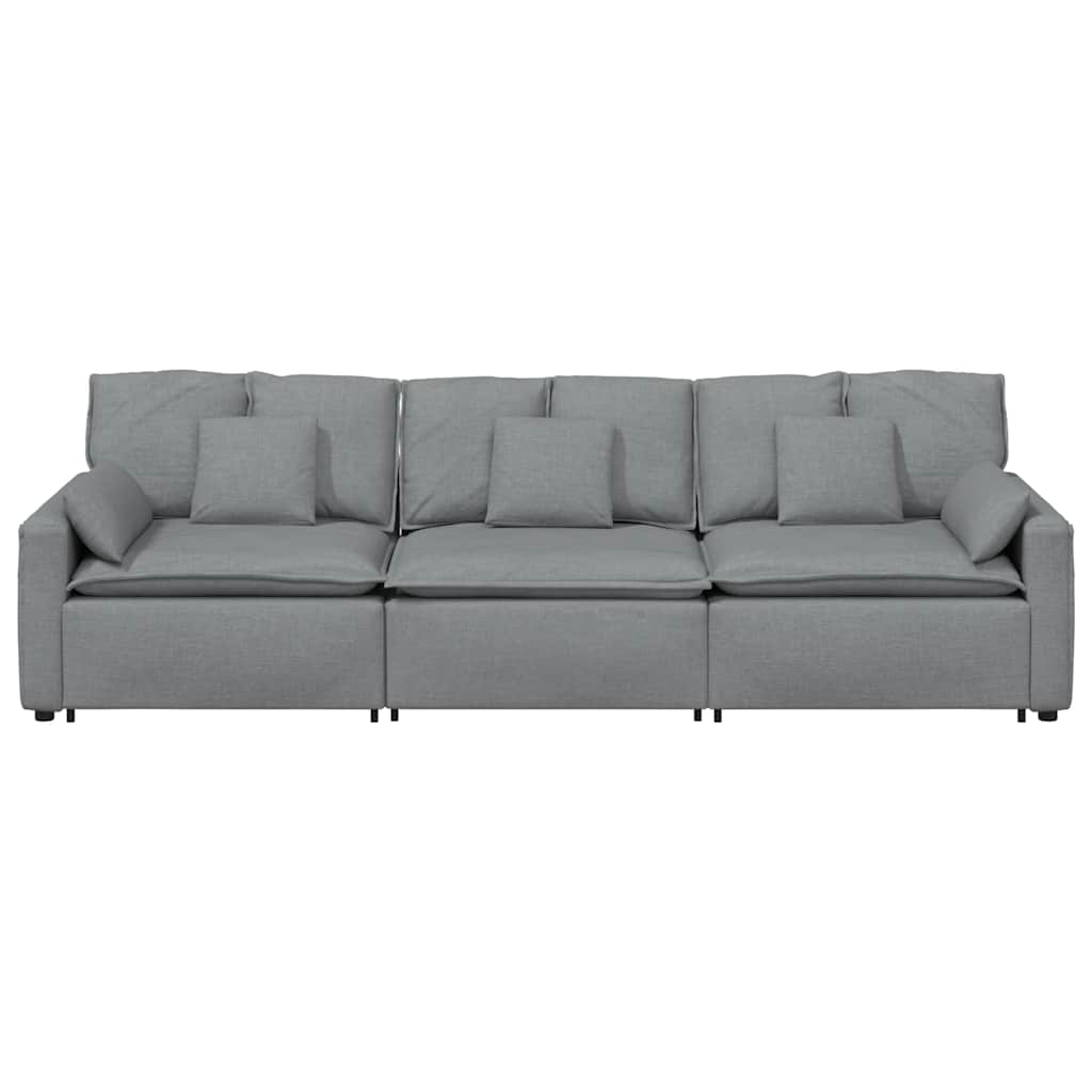vidaXL Canapea modulară cu perne, gri deschis vidaXL Canapea modulară cu perne, gri deschis