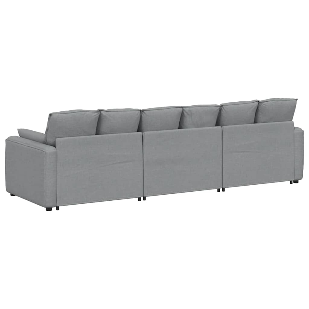 vidaXL Canapea modulară cu perne, gri deschis vidaXL Canapea modulară cu perne, gri deschis