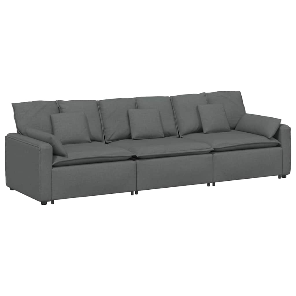 vidaXL Canapea modulară cu perne Gri închis vidaXL Canapea modulară cu perne Gri închis