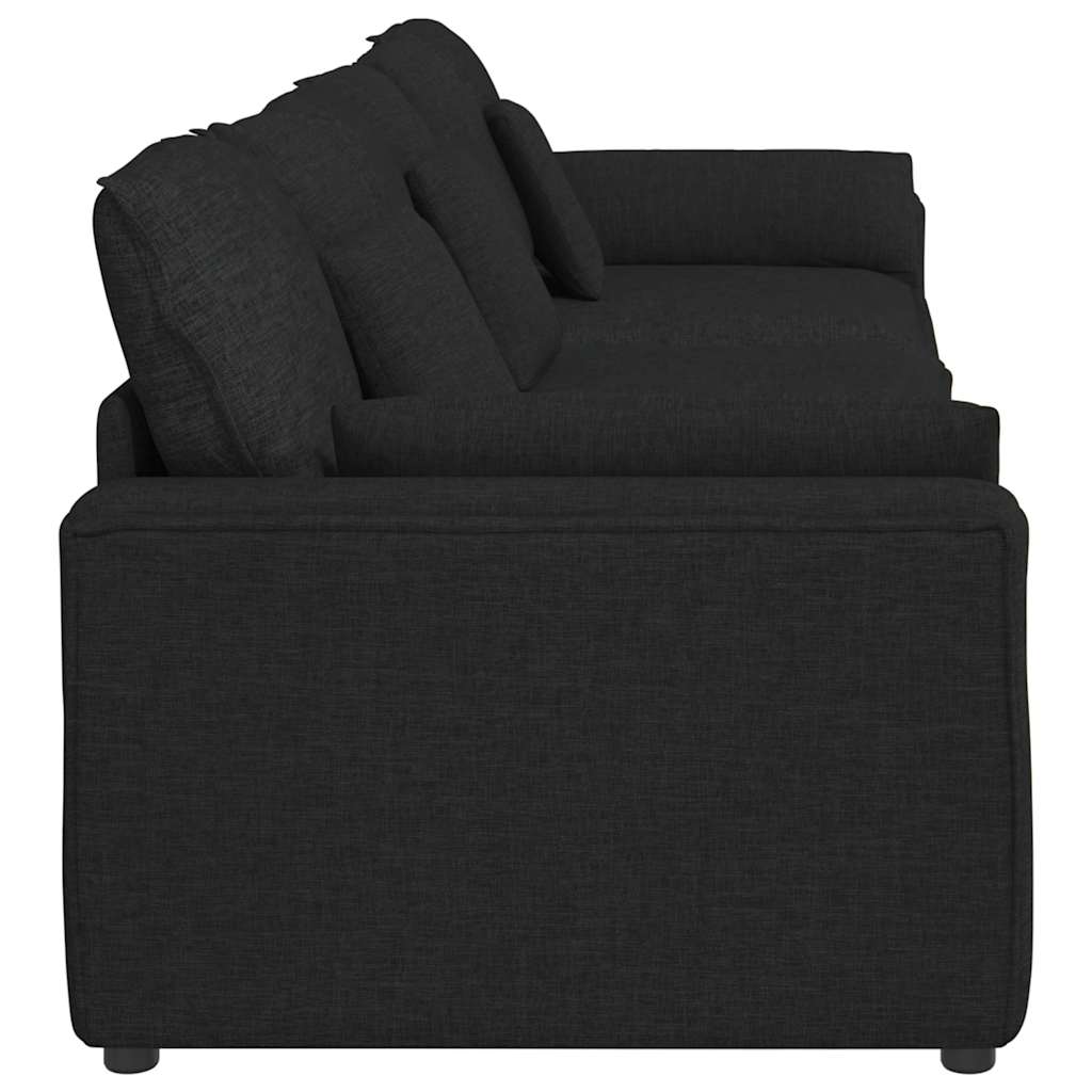 vidaXL Canapea modulară cu perne, negru vidaXL Canapea modulară cu perne, negru