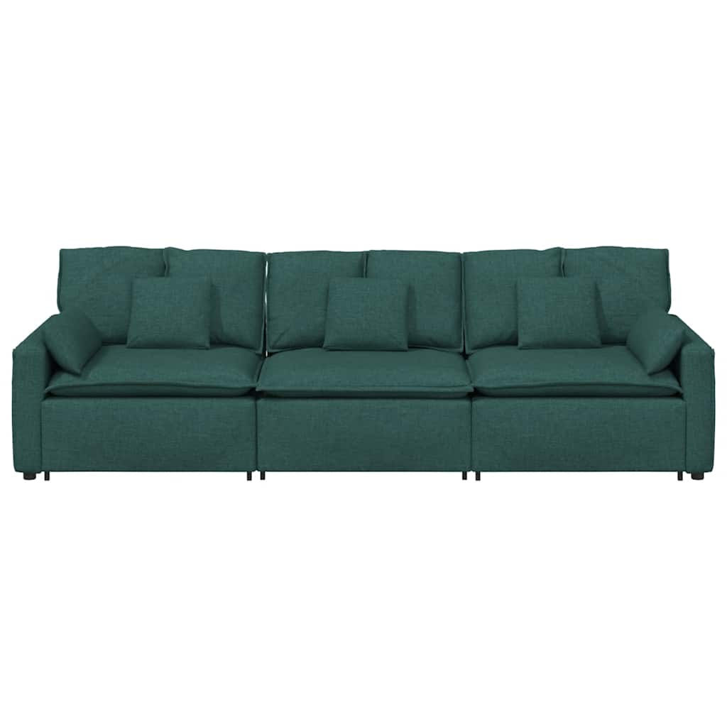 vidaXL Canapea modulară cu perne, verde închis vidaXL Canapea modulară cu perne, verde închis
