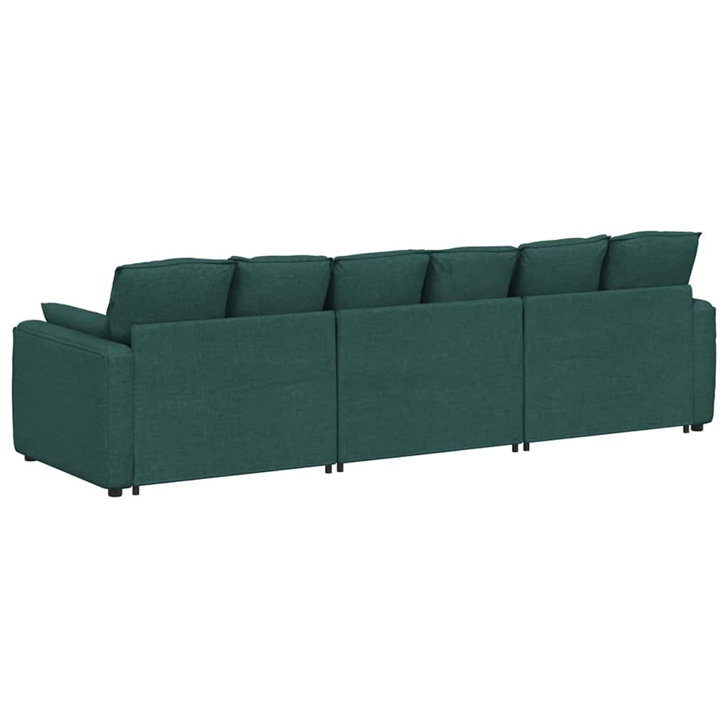 vidaXL Canapea modulară cu perne, verde închis vidaXL Canapea modulară cu perne, verde închis