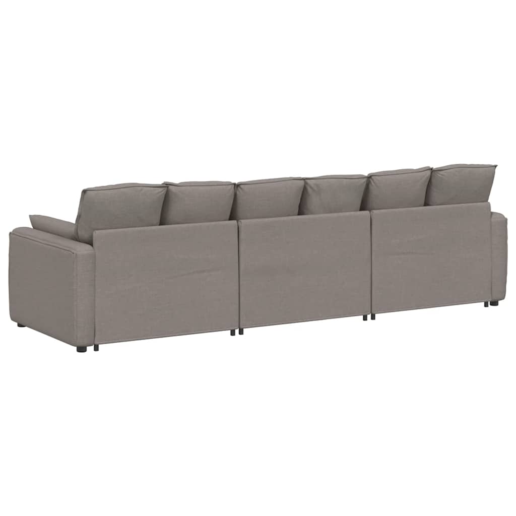 vidaXL Canapea modulară cu perne, gri taupe