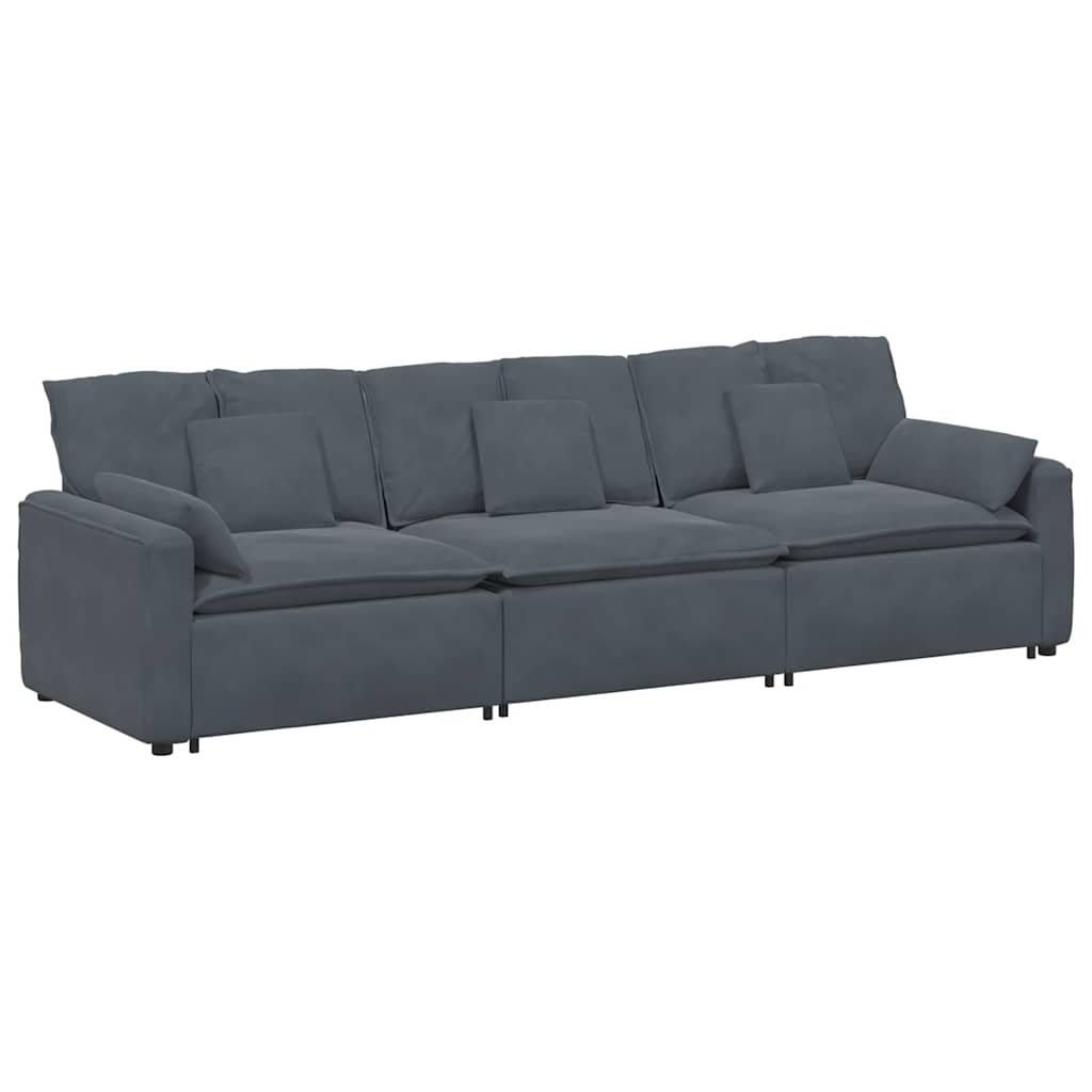 vidaXL Canapea modulară cu perne Gri închis vidaXL Canapea modulară cu perne Gri închis
