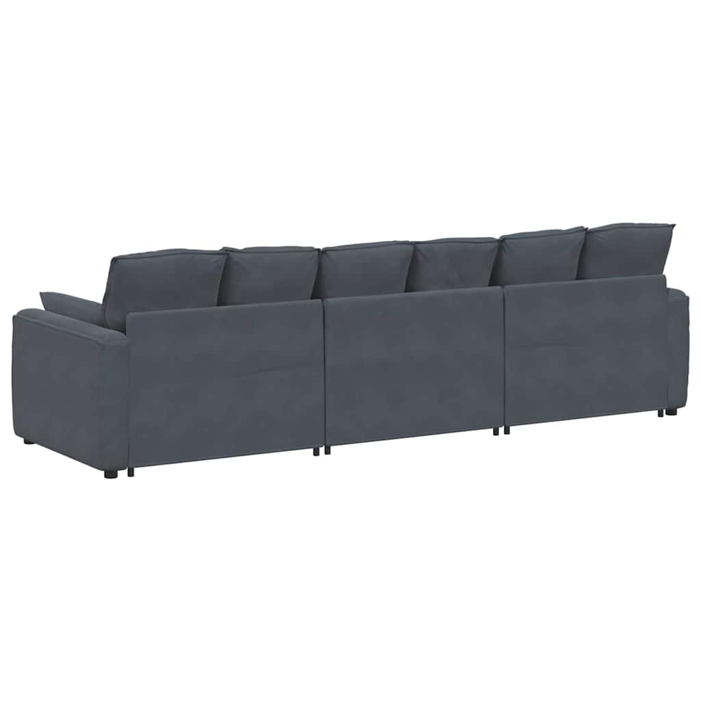 vidaXL Canapea modulară cu perne Gri închis vidaXL Canapea modulară cu perne Gri închis