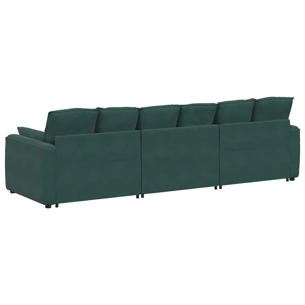 vidaXL Canapea modulară cu perne, verde închis vidaXL Canapea modulară cu perne, verde închis