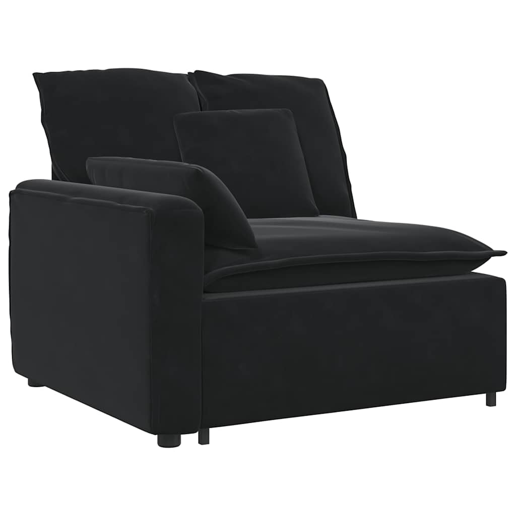 vidaXL Canapea modulară cu perne, negru vidaXL Canapea modulară cu perne, negru