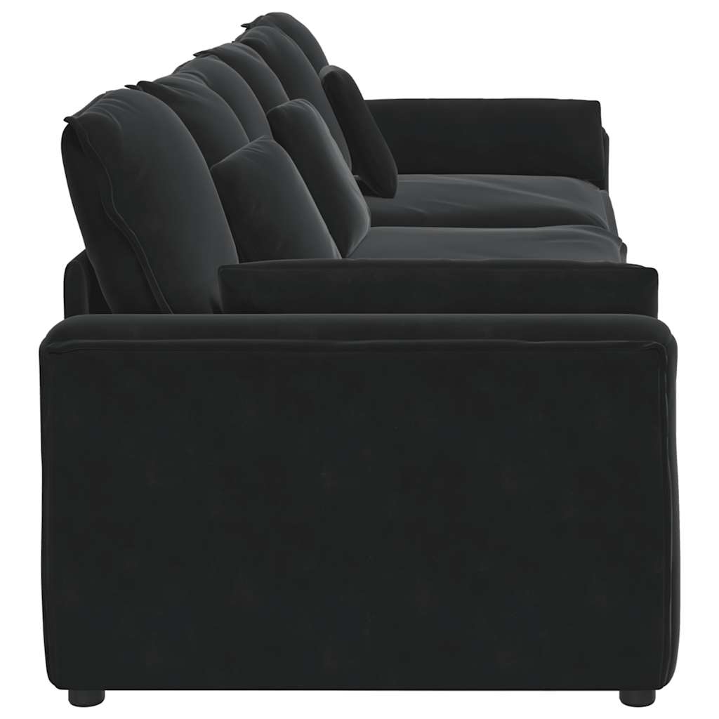 vidaXL Canapea modulară cu perne, negru vidaXL Canapea modulară cu perne, negru