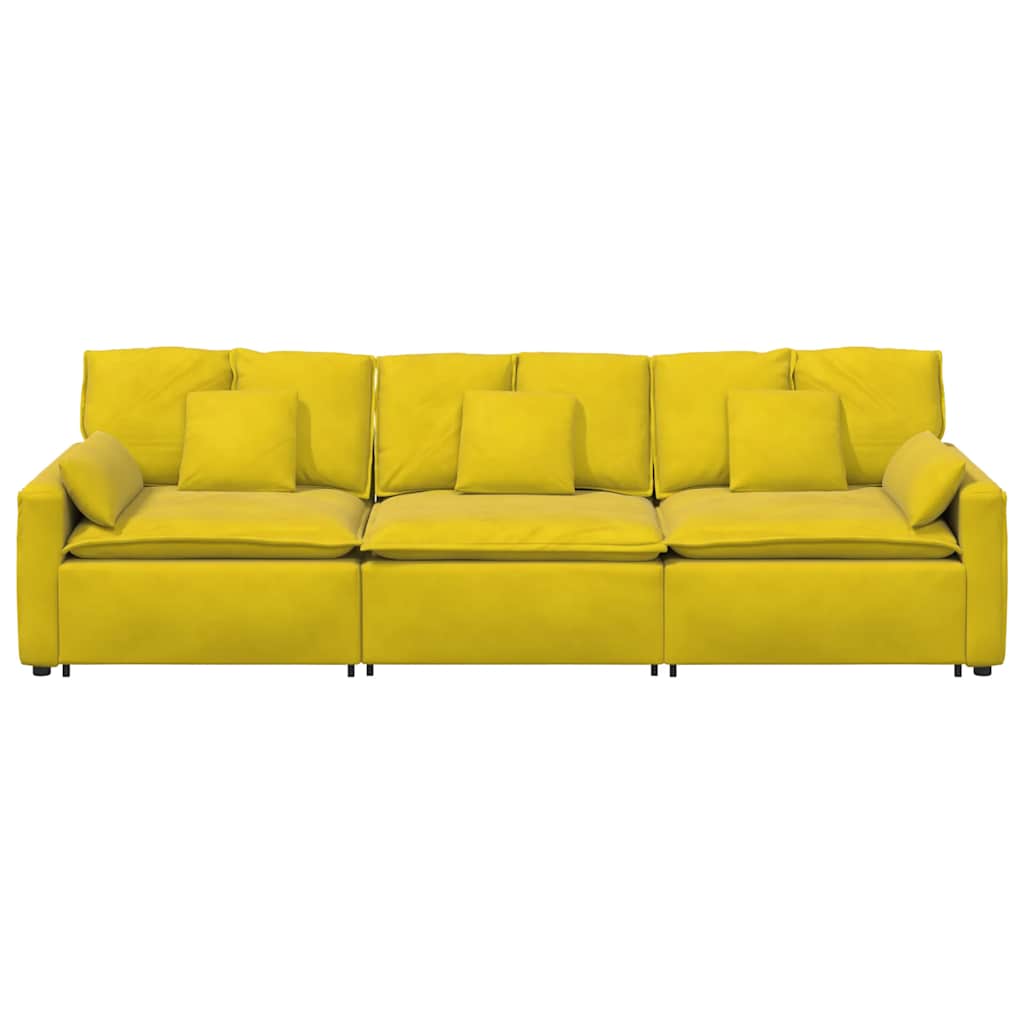 vidaXL Canapea modulară cu perne, galben vidaXL Canapea modulară cu perne, galben