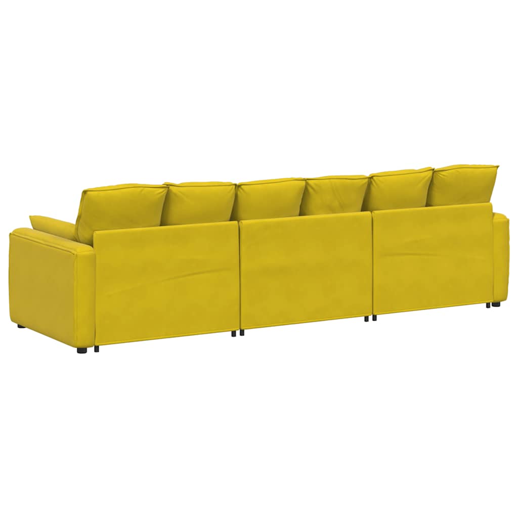 vidaXL Canapea modulară cu perne, galben vidaXL Canapea modulară cu perne, galben