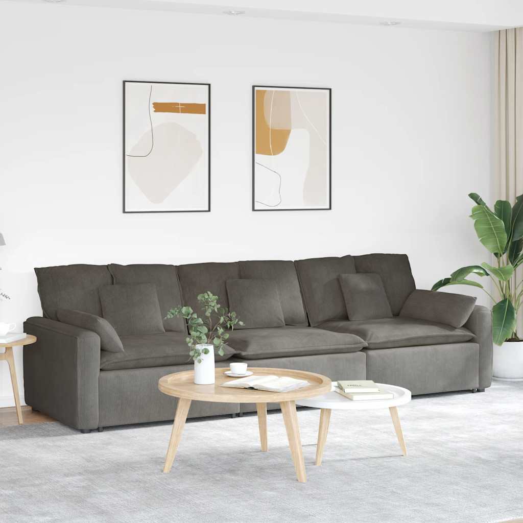 vidaXL Canapea modulară cu perne, gri deschis vidaXL Canapea modulară cu perne, gri deschis