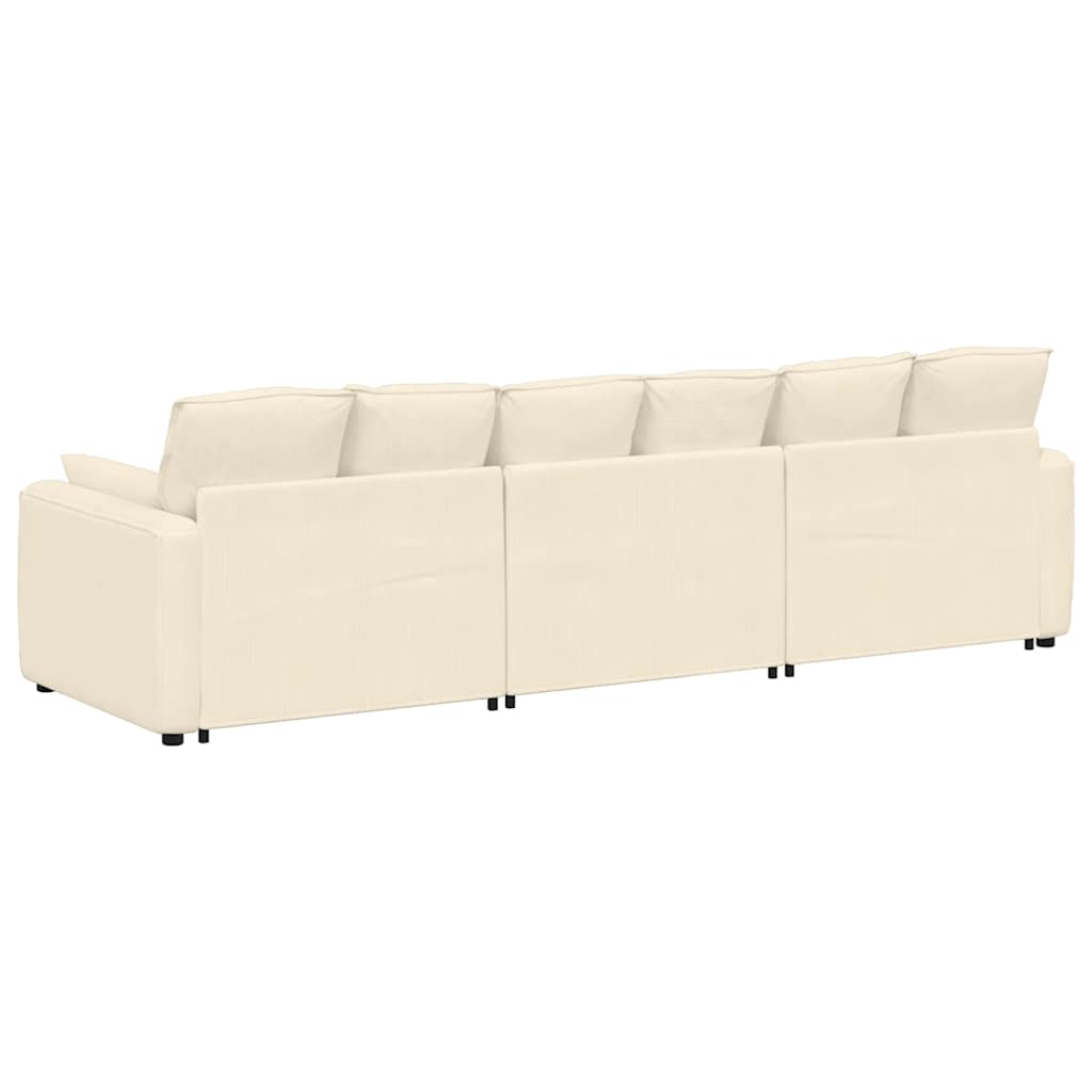 vidaXL Canapea modulară cu perne, crem vidaXL Canapea modulară cu perne, crem