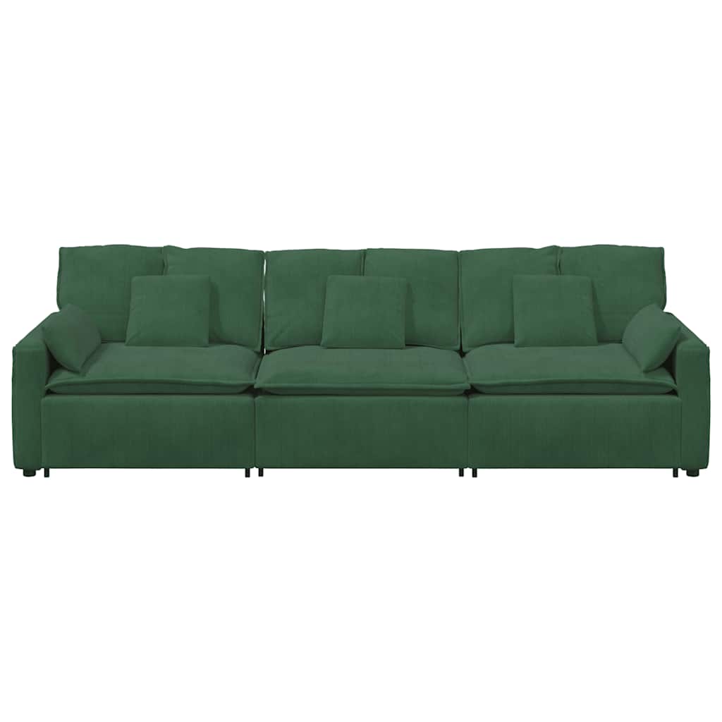 vidaXL Canapea modulară cu perne, verde închis