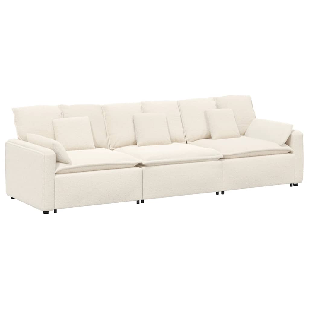 vidaXL Canapea modulară cu perne, crem vidaXL Canapea modulară cu perne, crem