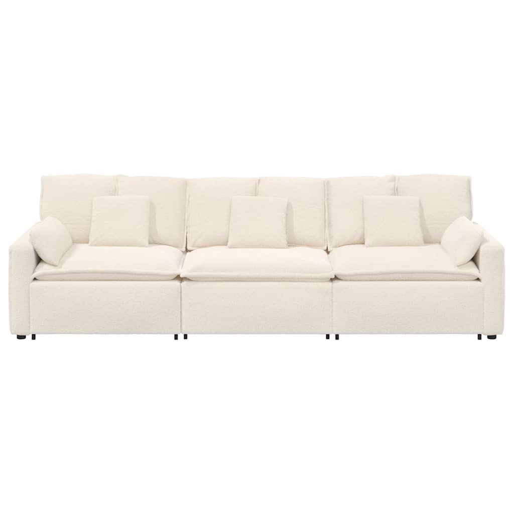 vidaXL Canapea modulară cu perne, crem vidaXL Canapea modulară cu perne, crem