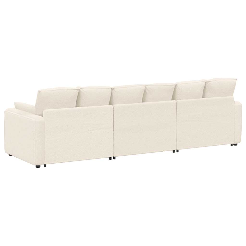 vidaXL Canapea modulară cu perne, crem vidaXL Canapea modulară cu perne, crem
