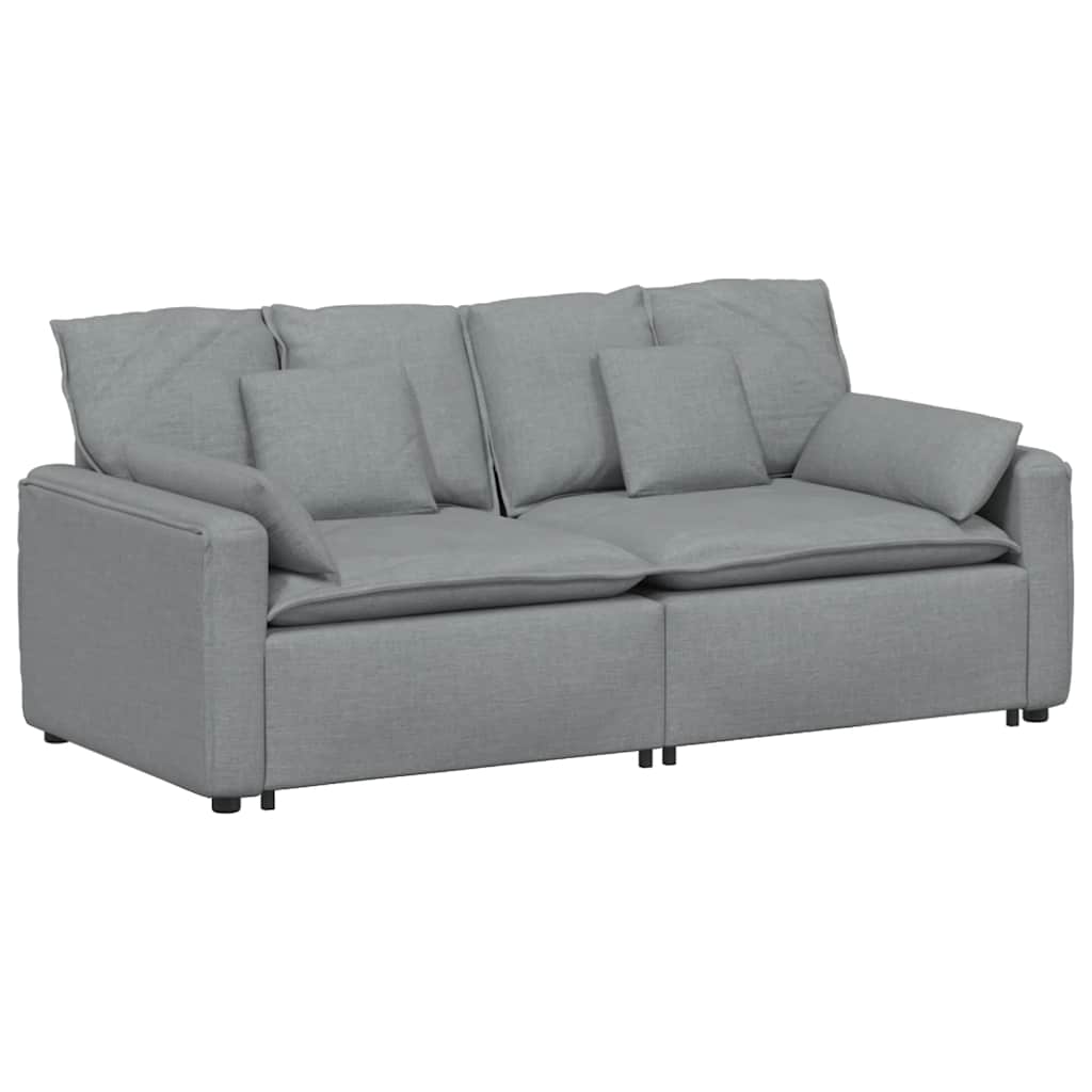 vidaXL Canapea modulară cu perne, gri deschis vidaXL Canapea modulară cu perne, gri deschis