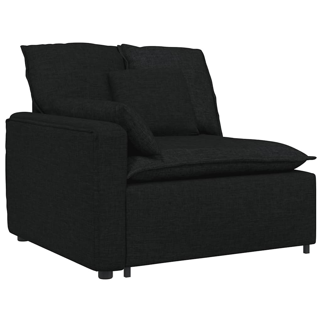 vidaXL Canapea modulară cu perne, negru vidaXL Canapea modulară cu perne, negru
