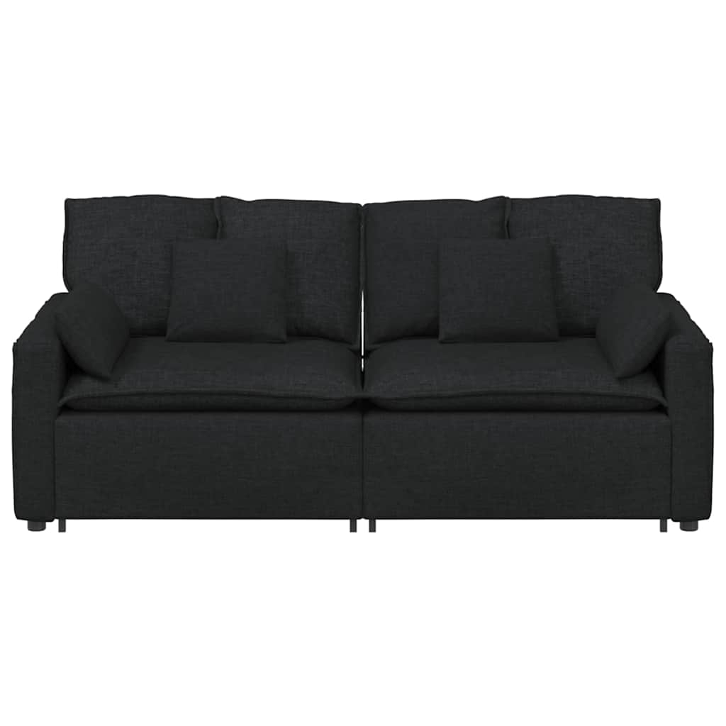 vidaXL Canapea modulară cu perne, negru vidaXL Canapea modulară cu perne, negru