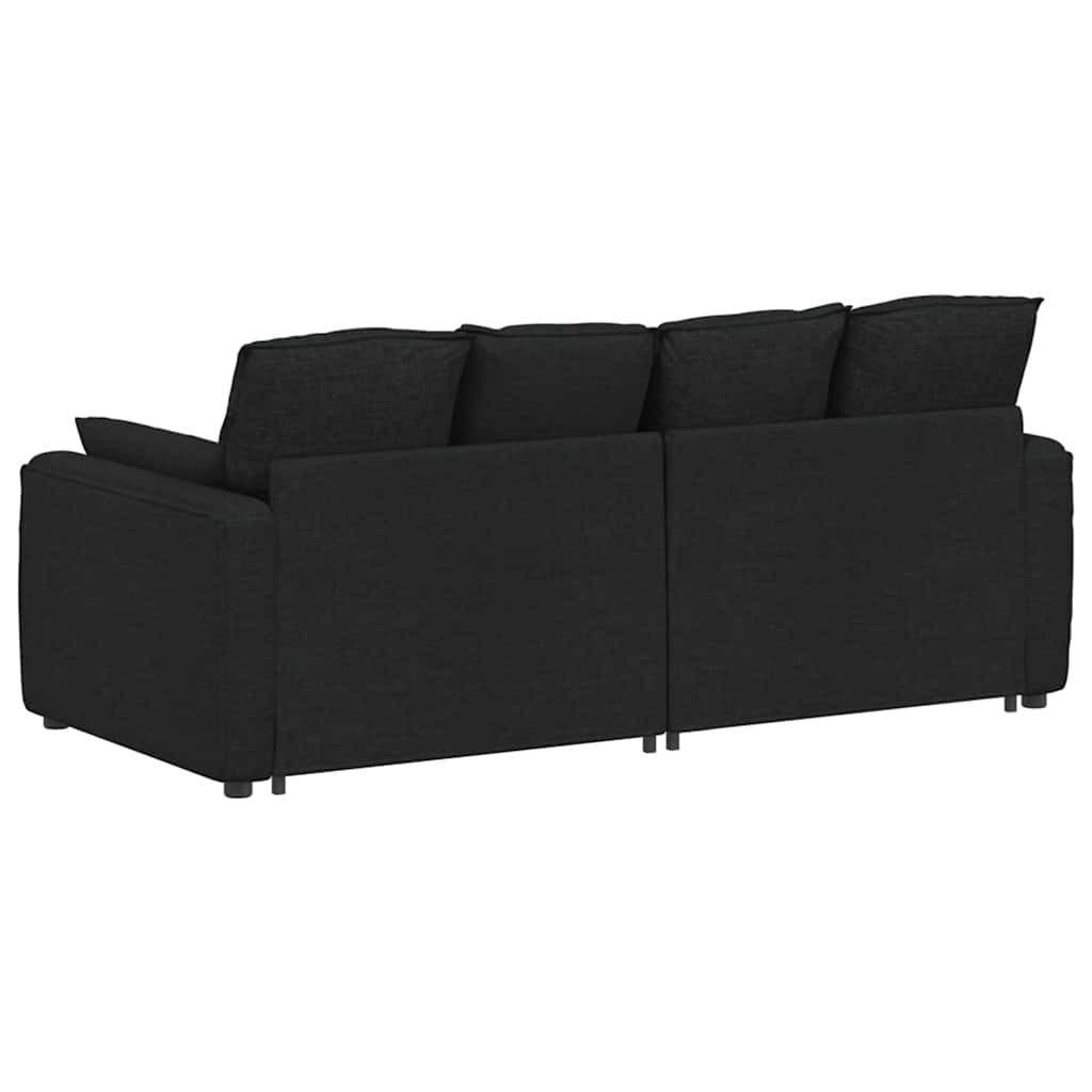 vidaXL Canapea modulară cu perne, negru vidaXL Canapea modulară cu perne, negru
