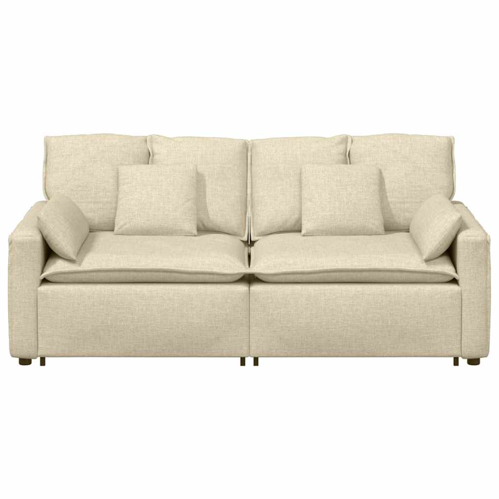 vidaXL Canapea modulară cu perne, crem vidaXL Canapea modulară cu perne, crem